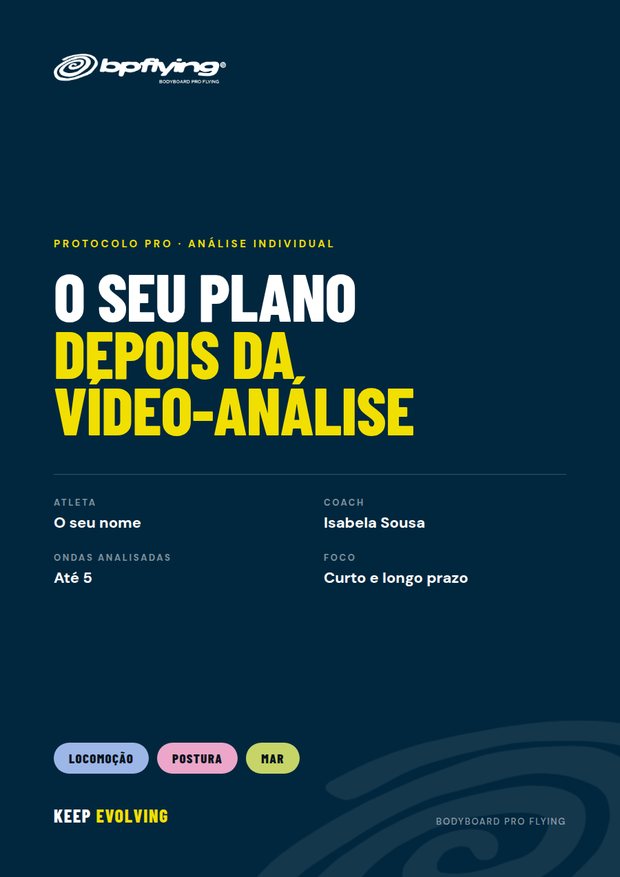 Capa do PDF com o plano individual da video-analise.